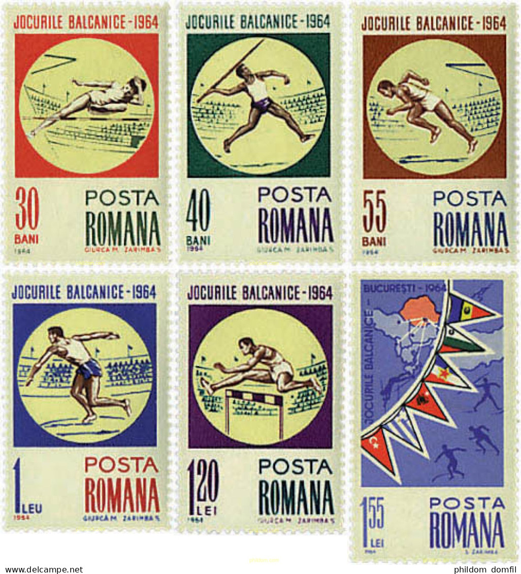 61910 MNH RUMANIA 1964 JUEGOS BALCANICOS EN BUCAREST - Autres & Non Classés