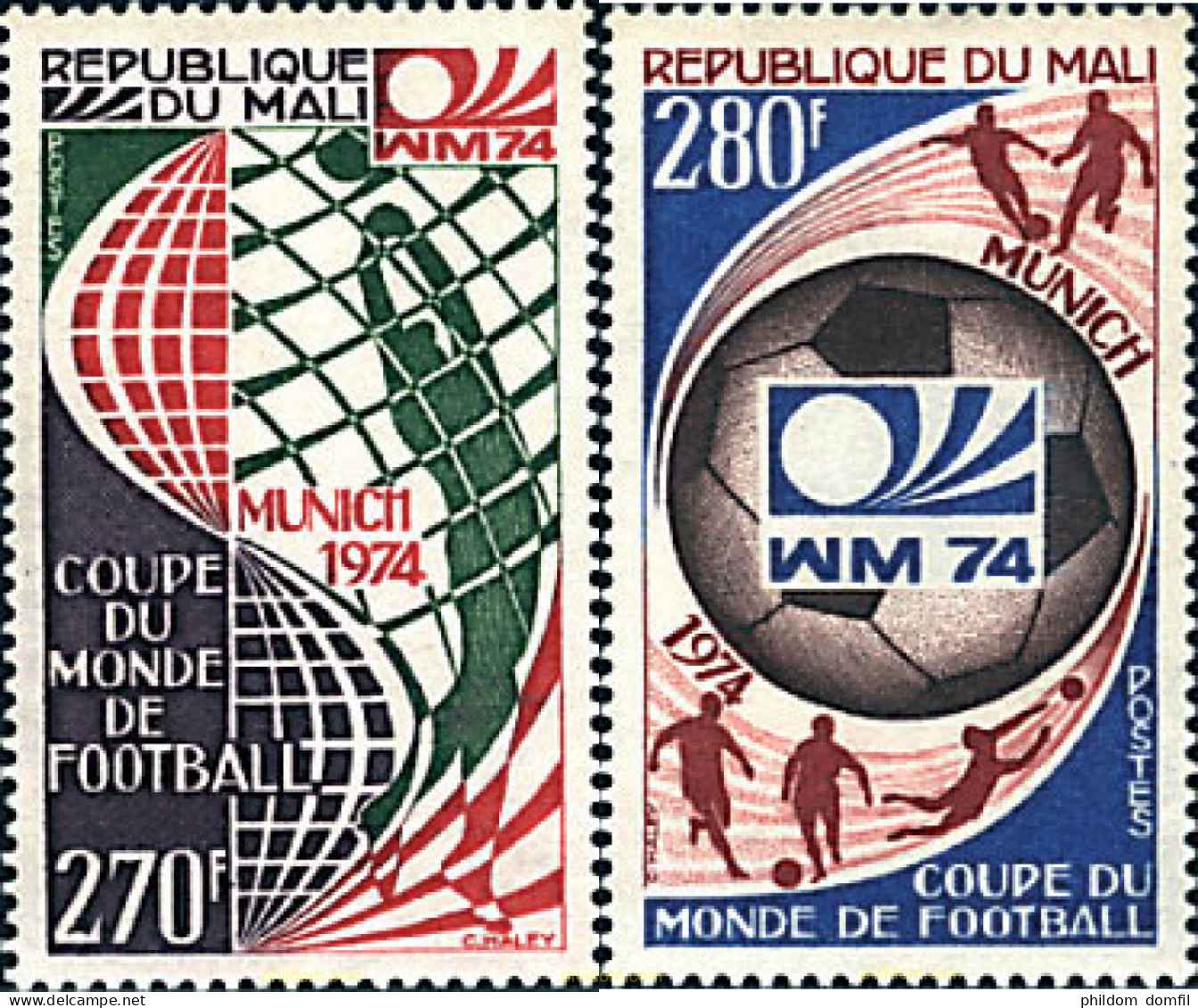 52802 MNH MALI 1974 COPA DEL MUNDO DE FUTBOL. ALEMANIA-74 - Mali (1959-...)