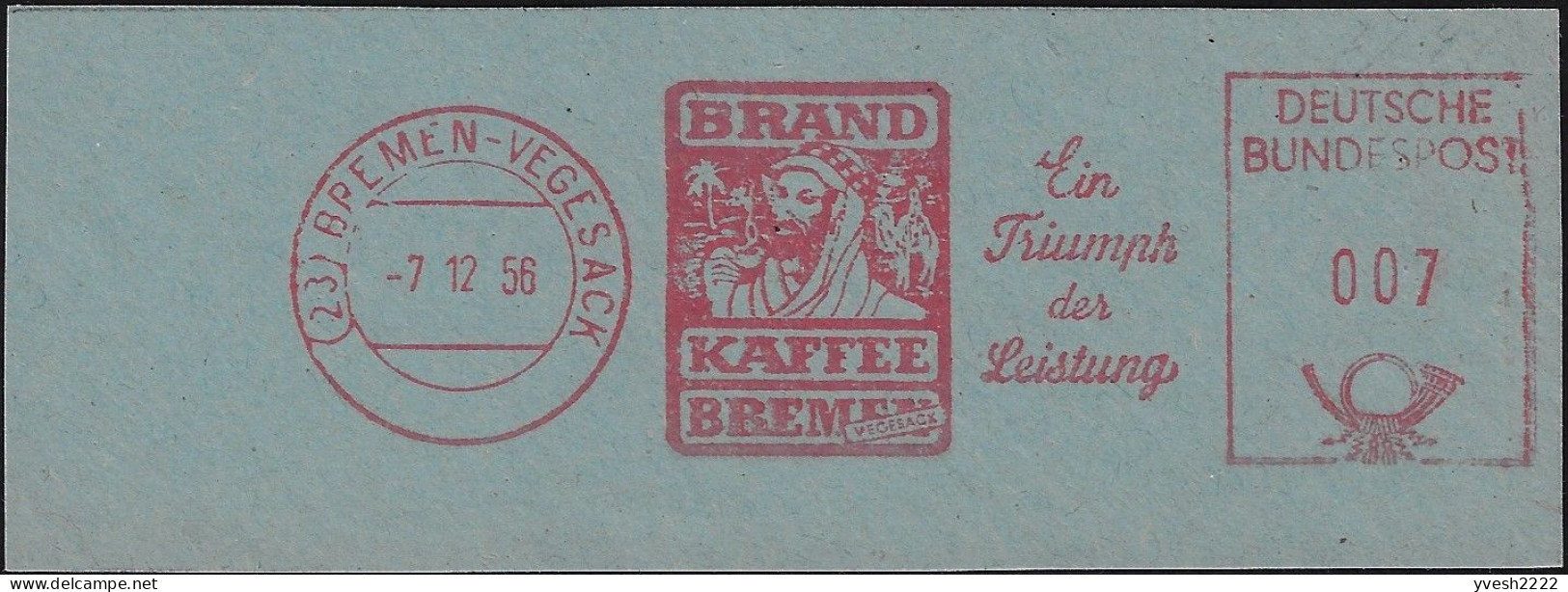 Allemagne 1956. Empreinte De Machine à Affranchir. Café Brand, Brême, Le Triomphe De La Puissance. Dromadaire, Arabe - Other & Unclassified