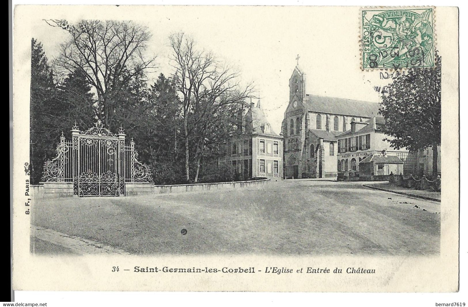 91  Saint Germain Les Corbeil - L'eglise Et L'entree Du Chateau - Other & Unclassified