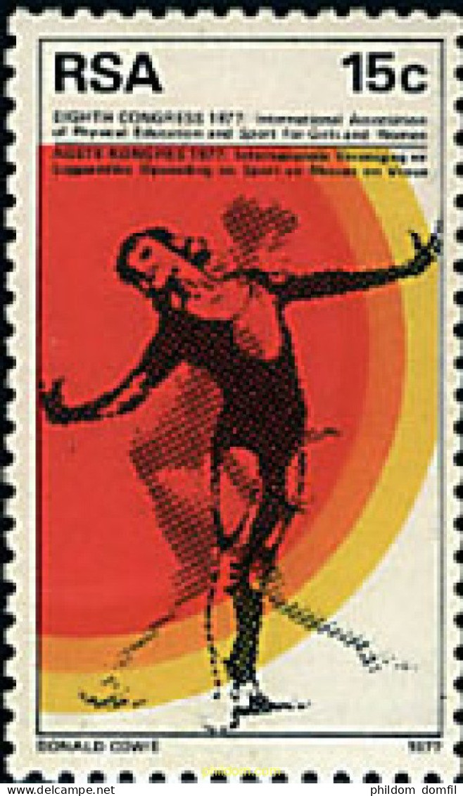 27723 MNH SUDAFRICA 1977 8 CONGRESO DE LA ASOCIACION INTERNACIONAL DE GIMNASIA. - Ungebraucht