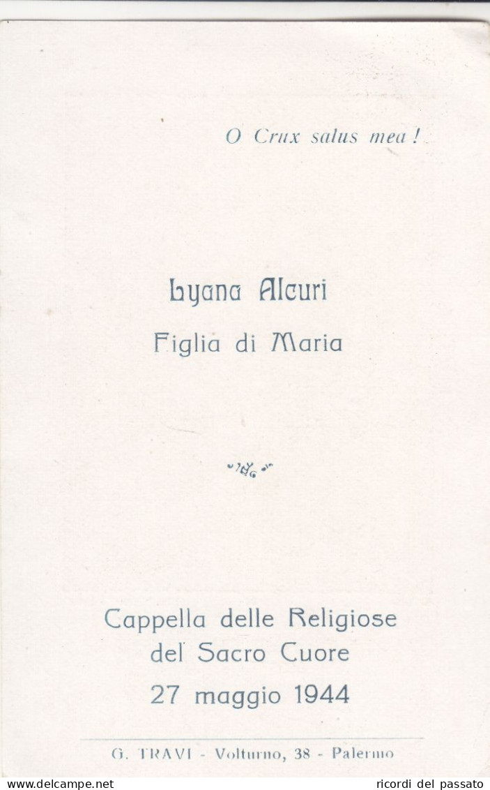 Santino Ricordo Figlia Di Maria - Palermo 1944 - Images Religieuses