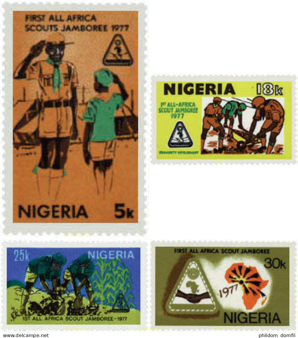 38629 MNH NIGERIA 1977 JAMBOREE AFRICANO - Nigeria (1961-...)