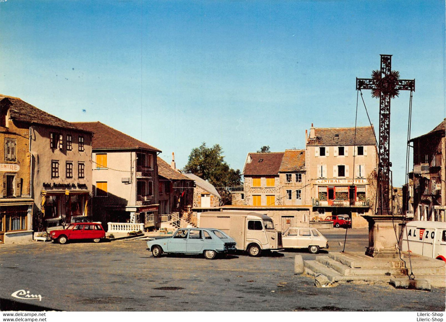 [43] FAY-sur-LIGNON - La Place De La Croix - Automobiles R16 R6 Fourgon Citroën Type H - Central Hôtel ( ͡♥ ͜ʖ ͡♥) ♥ - Autres & Non Classés