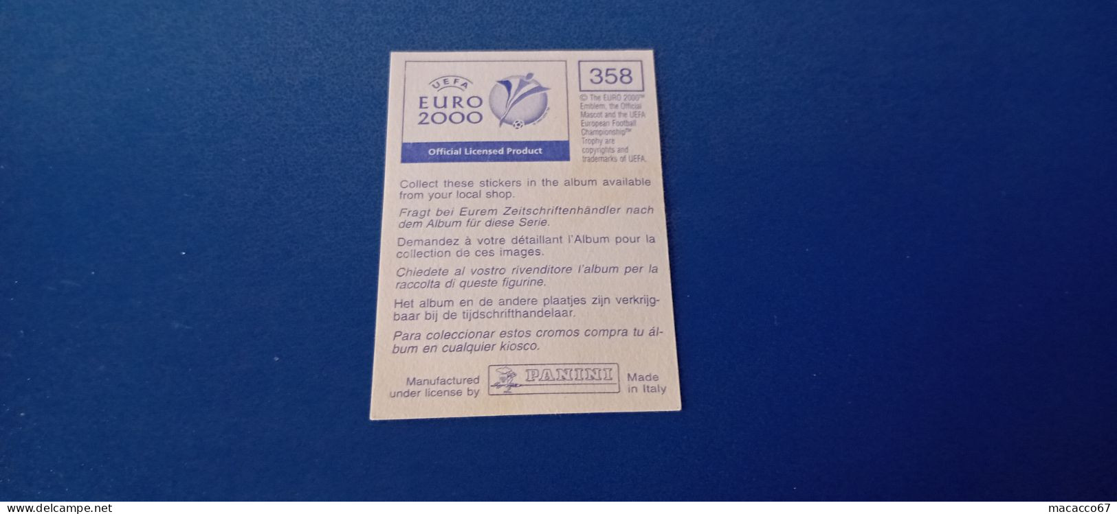 Figurina Panini Euro 2000 - 358 Porato Francia - Italiaanse Uitgave