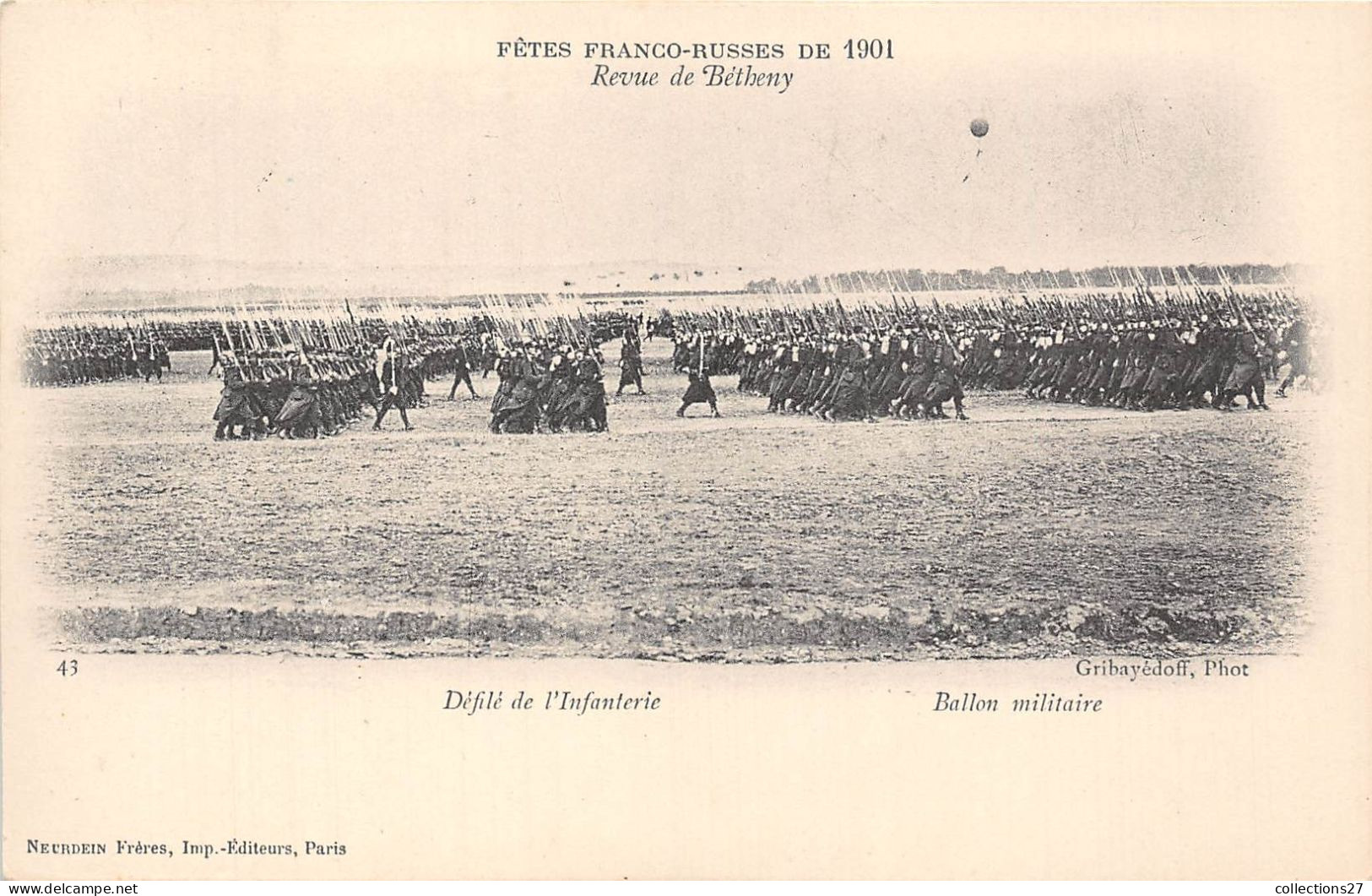 51-BETHENY-FÊTE FRANCO-RUSSE 1901- DEFILE DE L'INFANTERIE - Sonstige & Ohne Zuordnung