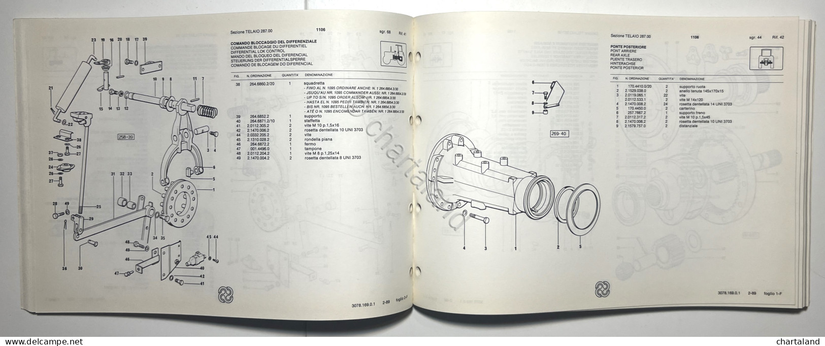 Catalogo Ricambi Originali Lamborghini Trattori - 1106 - Ed. 1989 - Sonstige & Ohne Zuordnung