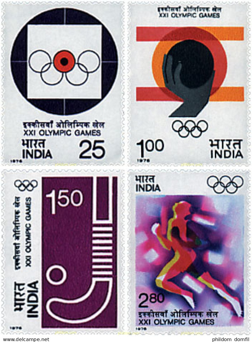 55256 MNH INDIA 1976 21 JUEGOS OLIMPICOS VERANO MONTREAL 1976 - Unused Stamps