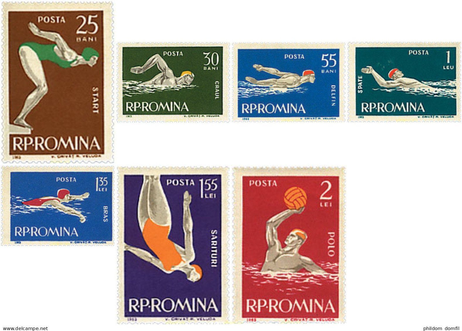 61902 MNH RUMANIA 1963 NATACION - Sonstige & Ohne Zuordnung