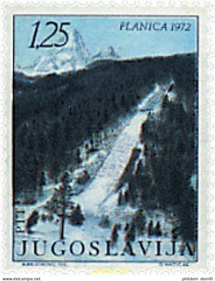 67182 MNH YUGOSLAVIA 1972 SALTOS DE ESQUI EN PLANICA - Neufs