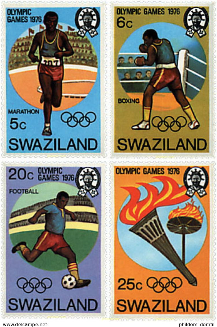 27725 MNH SWAZILANDIA 1976 21 JUEGOS OLIMPICOS VERANO MONTREAL 1976 - Swaziland (1968-...)