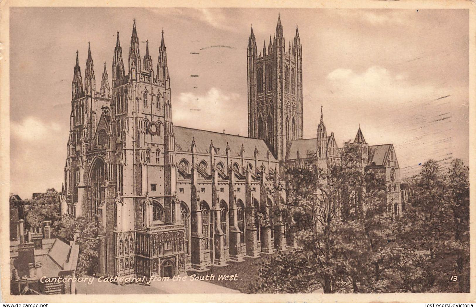 ROYAUME-UNI - Canterbury Cathedral From The South West - Vue Générale - De L'extérieure - Carte Postale Ancienne - Canterbury