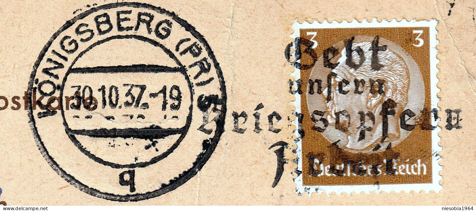 H.Schmidt & Co.Cigar Factory, Heurenmann & Franke Hauf-Kaffe BREMEN Seal Königsberg 1937 Gebt Unsern Kriegsopfern Arbeit - Cartes Postales
