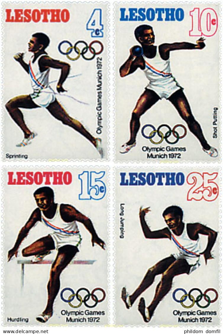 27549 MNH LESOTHO 1972 20 JUEGOS OLIMPICOS VERANO MUNICH 1972 - Lesotho (1966-...)
