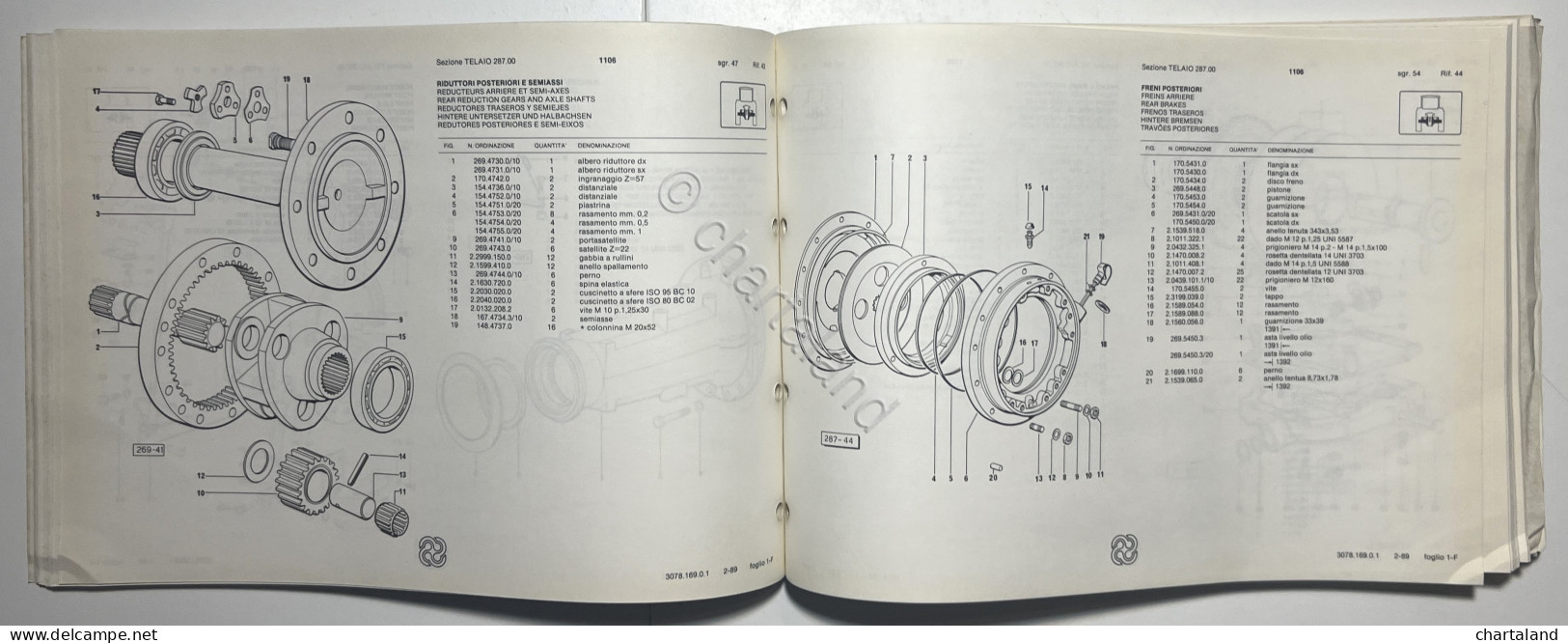 Catalogo Ricambi Originali Lamborghini Trattori - 1106 - Ed. 1989 Aggiornato - Andere & Zonder Classificatie