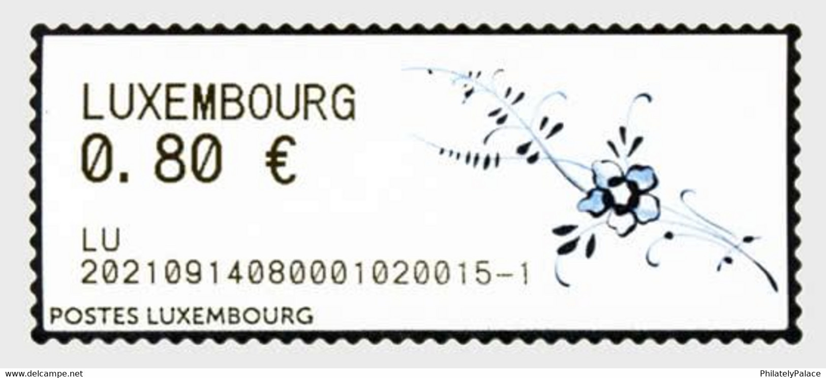 Luxembourg 2022 ATM Label Ceramics Flower Flora MNH (**) - Unused Stamps