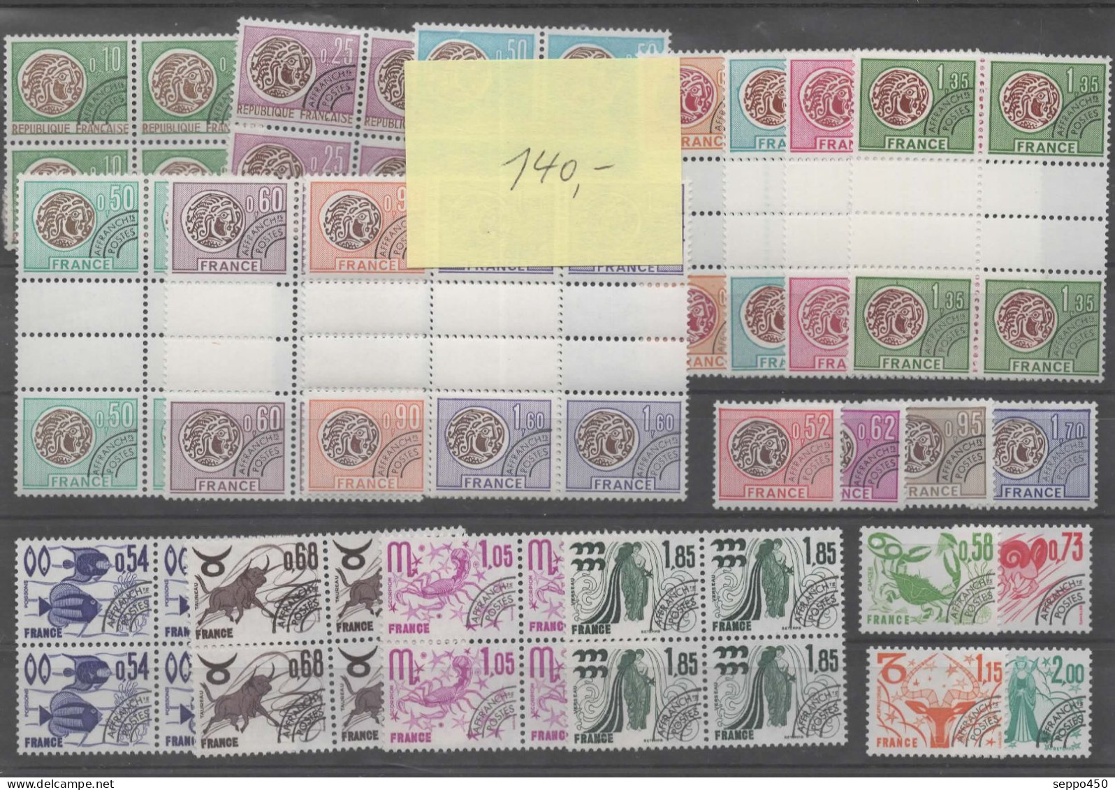 ENORME LOT DE TIMBRES PREOBLITERES, BLOC QUATRE + TP ,  TOUTES EPOQUES NEUFS**/*  STAMPS BRIEFMARKEN