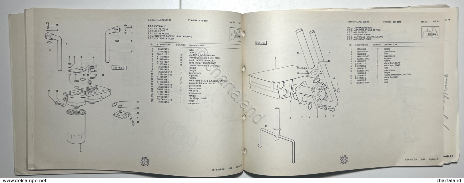 Catalogo Ricambi Originali Lamborghini Trattori - R 573-60N R 574-60N - Ed. 1988 - Sonstige & Ohne Zuordnung