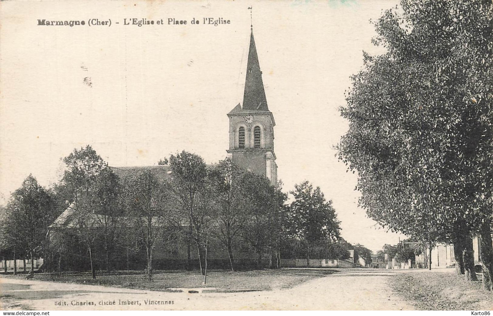 Marmagne * L'église Et La Place De L'église - Autres & Non Classés