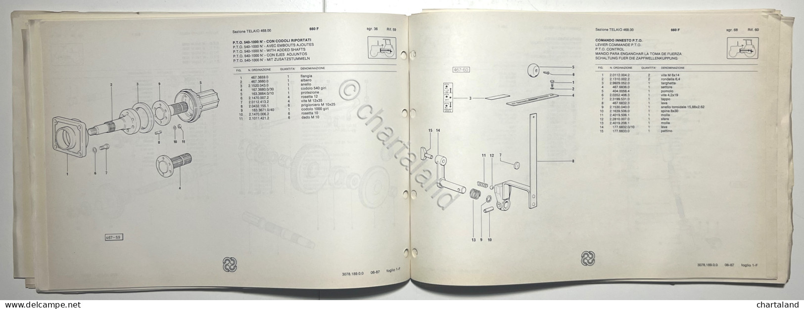 Catalogo Ricambi Originali Lamborghini Trattori - 660-F - Ed. 1989 - Andere & Zonder Classificatie