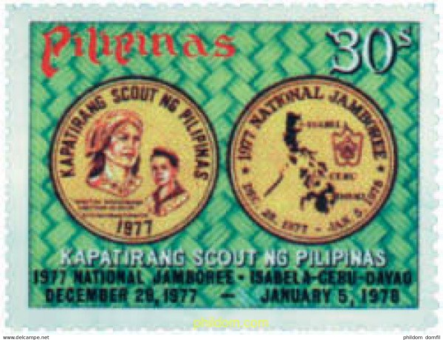 38354 MNH FILIPINAS 1977 JAMBOREE NACIONAL EN TUMAUINI - Filippijnen