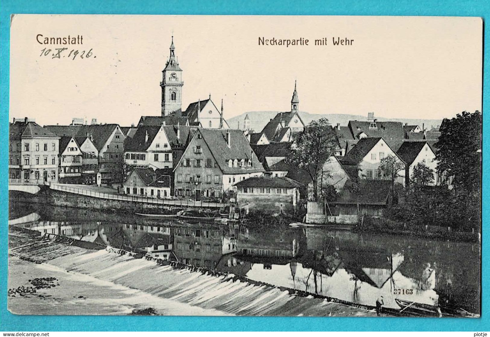 * Cannstatt - Stuttgart (Baden Wuerttemberg - Deutschland) * (Reinicke & Rubin, 37163) Neckarpartie Mit Wehr, Canal - Stuttgart