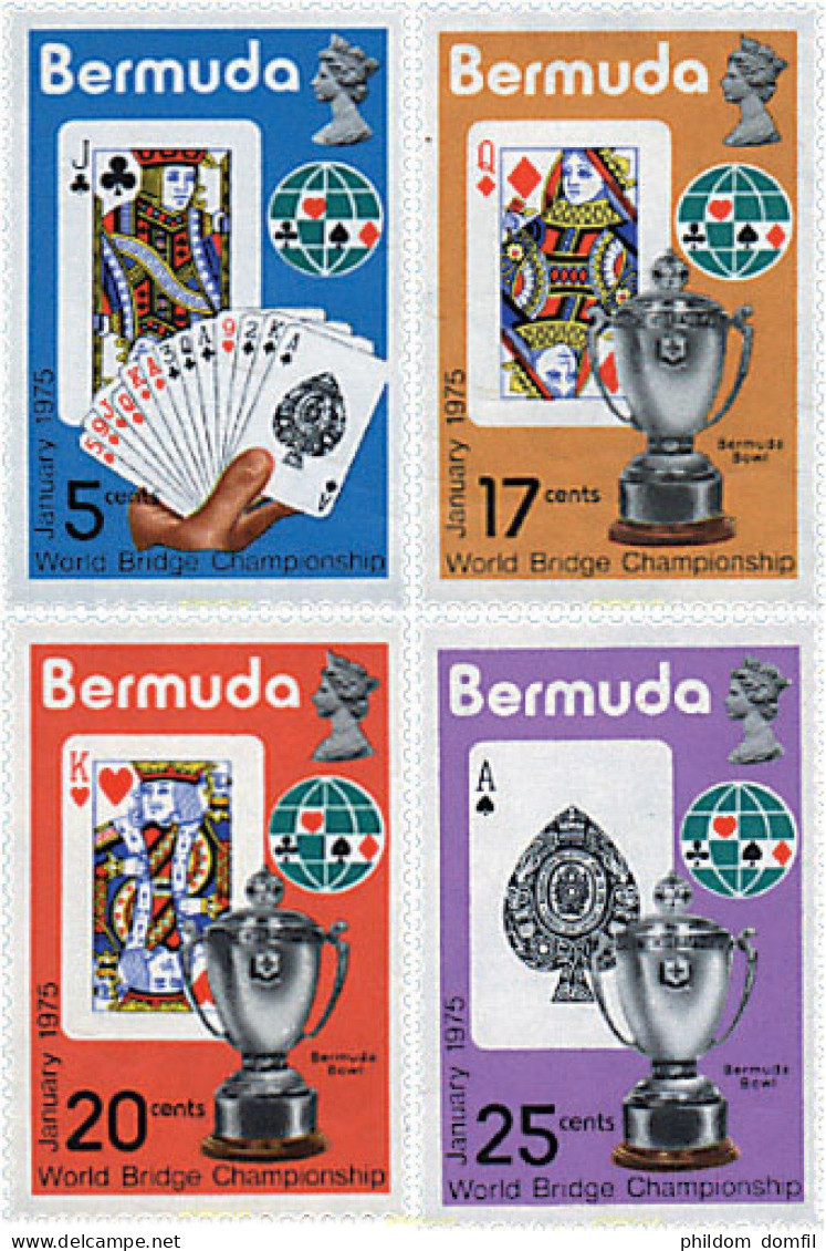 26748 MNH BERMUDAS 1975 CAMPEONATOS DEL MUNDO DE BRIDGE - Bermudes