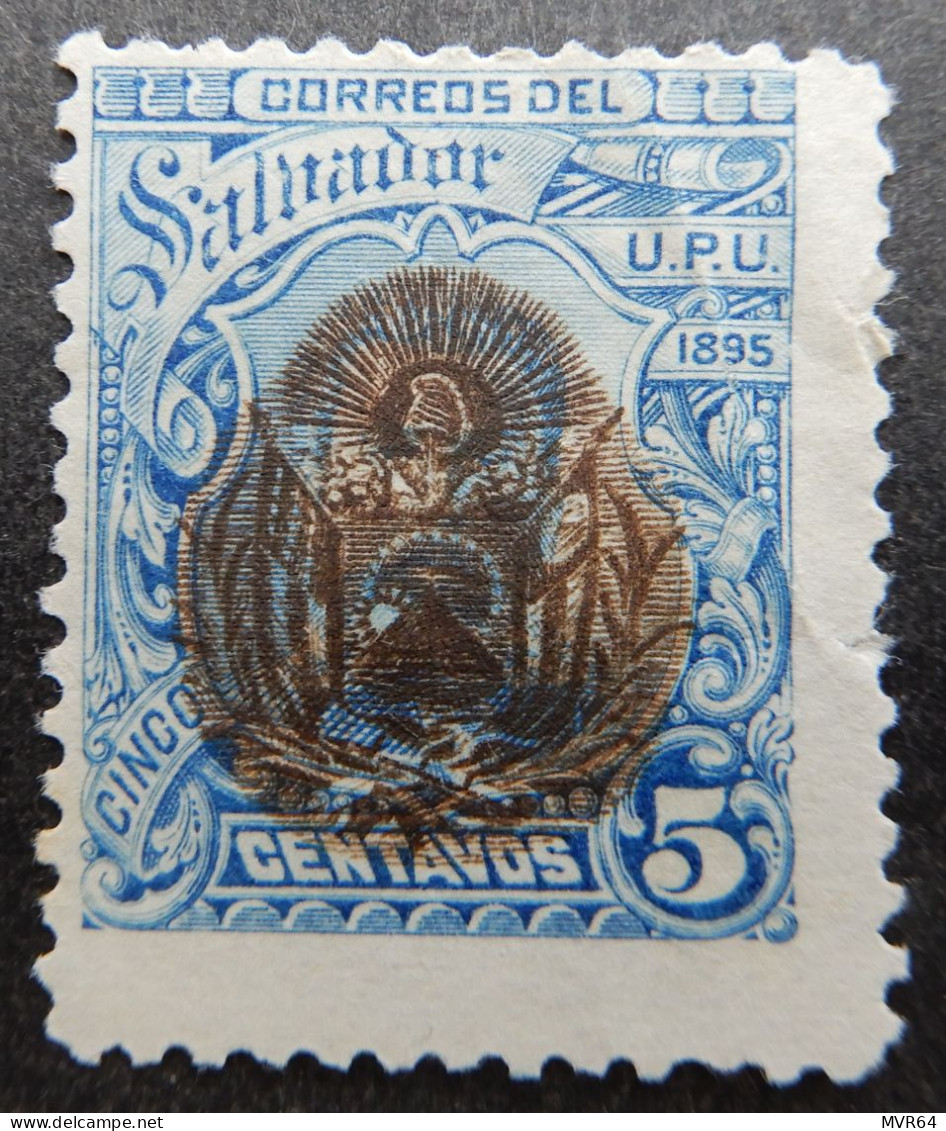 El Salvador 1895  Not Issued General Antonio Stamps Overprinted Coat Of Arms - Salvador