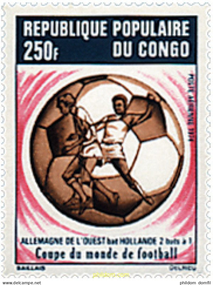 73295 MNH CONGO 1974 COPA DEL MUNDO DE FUTBOL. ALEMANIA-74 - Ongebruikt
