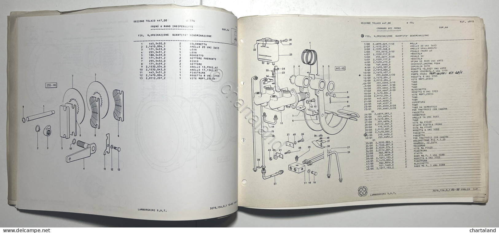 Catalogo Ricambi Originali Lamborghini Trattori - R 774 - Ed. 1985 Aggiornato - Autres & Non Classés