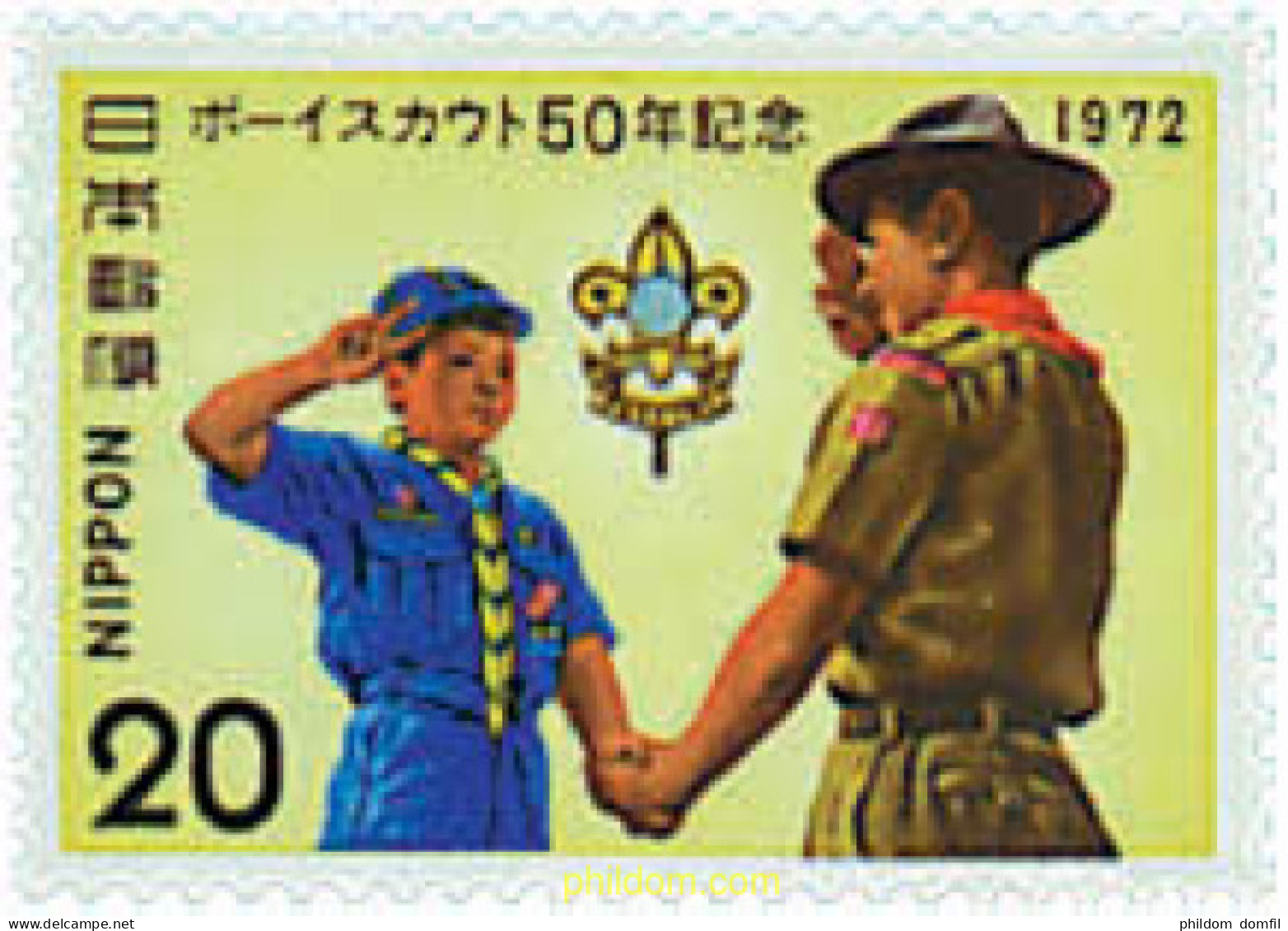 38237 MNH JAPON 1972 50 ANIVERSARIO DEL ESCULTISMO - Unused Stamps