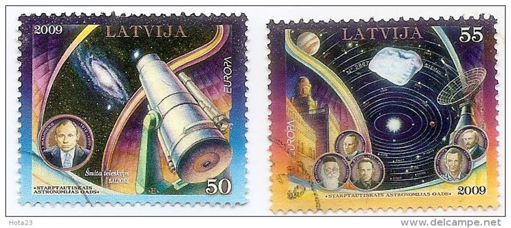 (!) Latvia 2009 Europa  CEPT - Astronomy ,space Station, Planets   - Used Stamps Full Set (o) - Letland