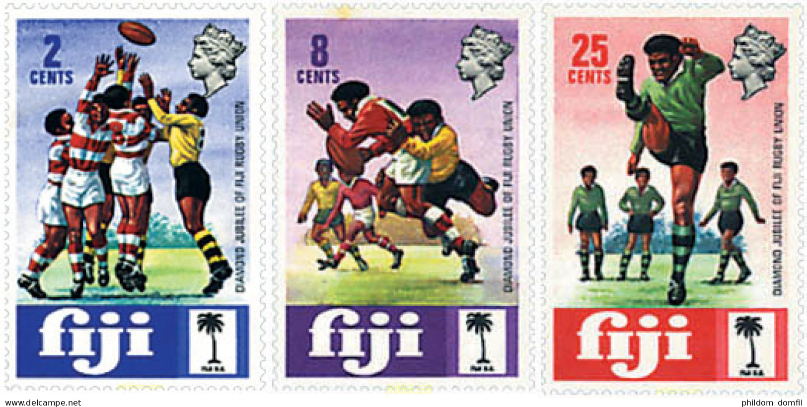 43301 MNH FIJI 1973 ANIVERSARIO DE LA SOCIEDAD DE RUGBY - Fiji (1970-...)