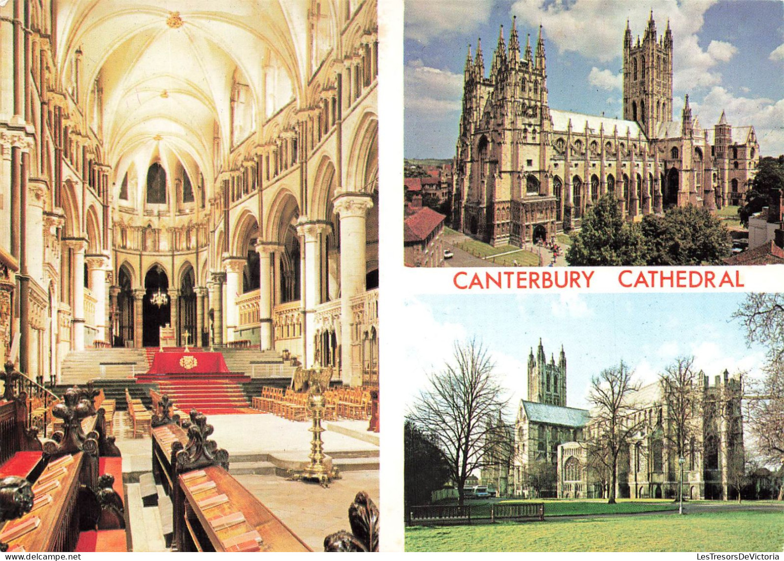 ROYAUME-UNI - Canterbury Cathedral - Multi-vues - De L'extérieure - De L'intérieure - Carte Postale Ancienne - Canterbury