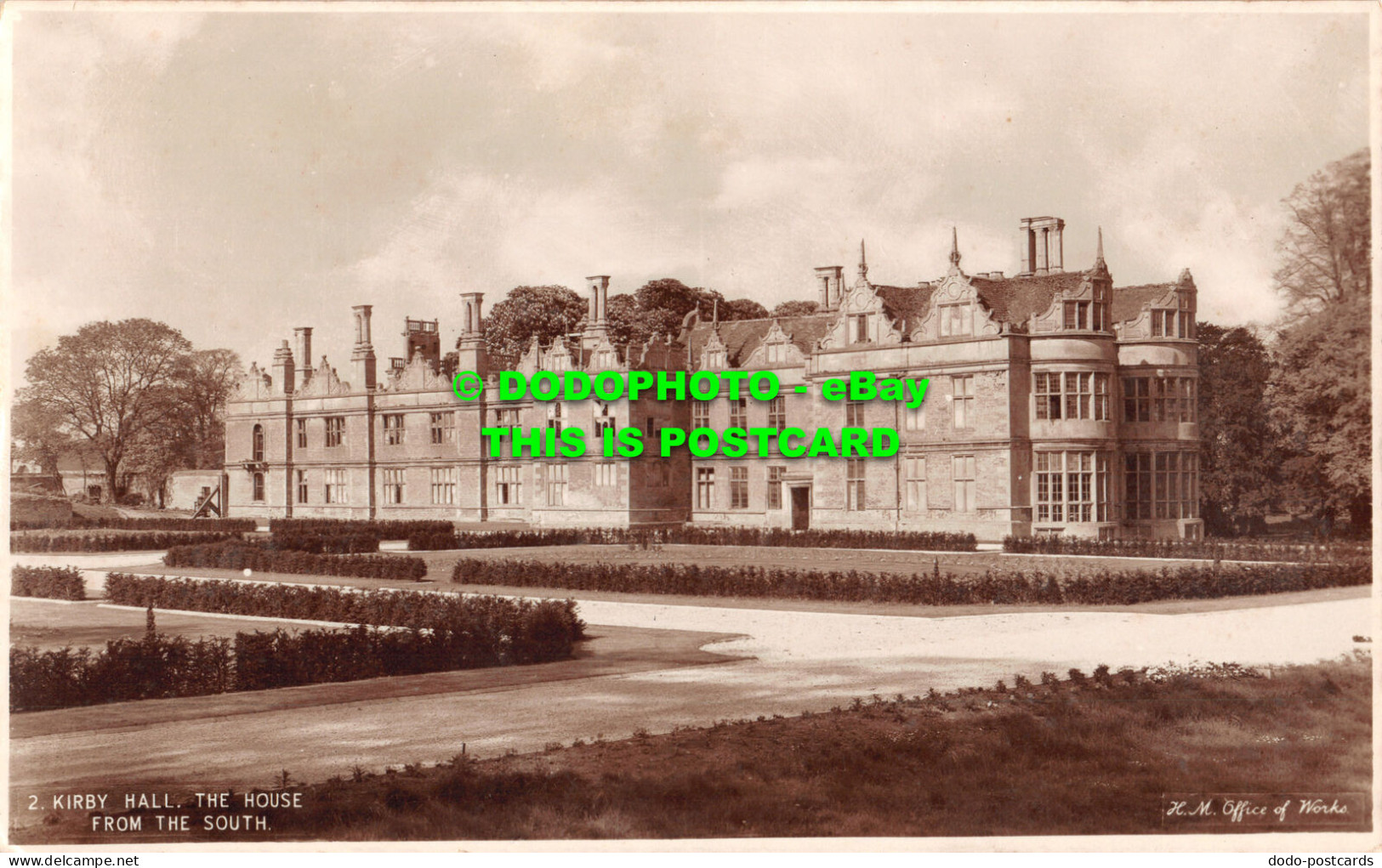 R466024 Kirby Hall. The House From The South. H. M. Office Of Works - Monde