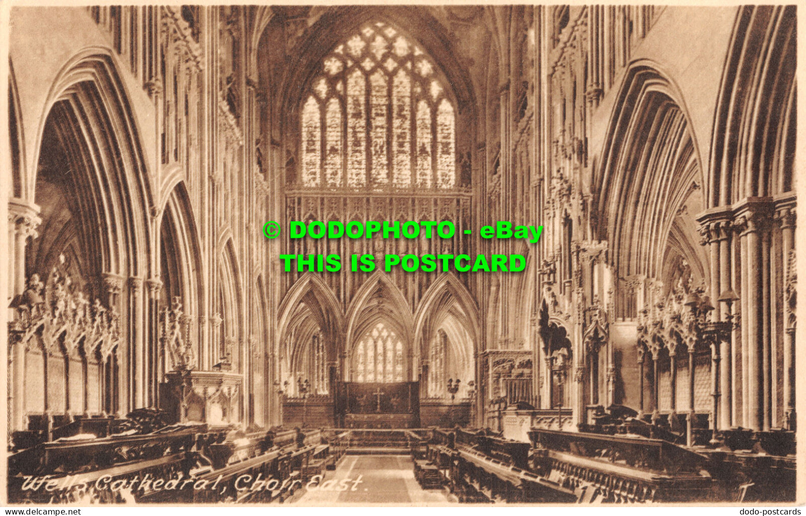 R466029 Wells Cathedral. Choir East. T. W. Phillips. Friths Series. No. 73996 - Monde