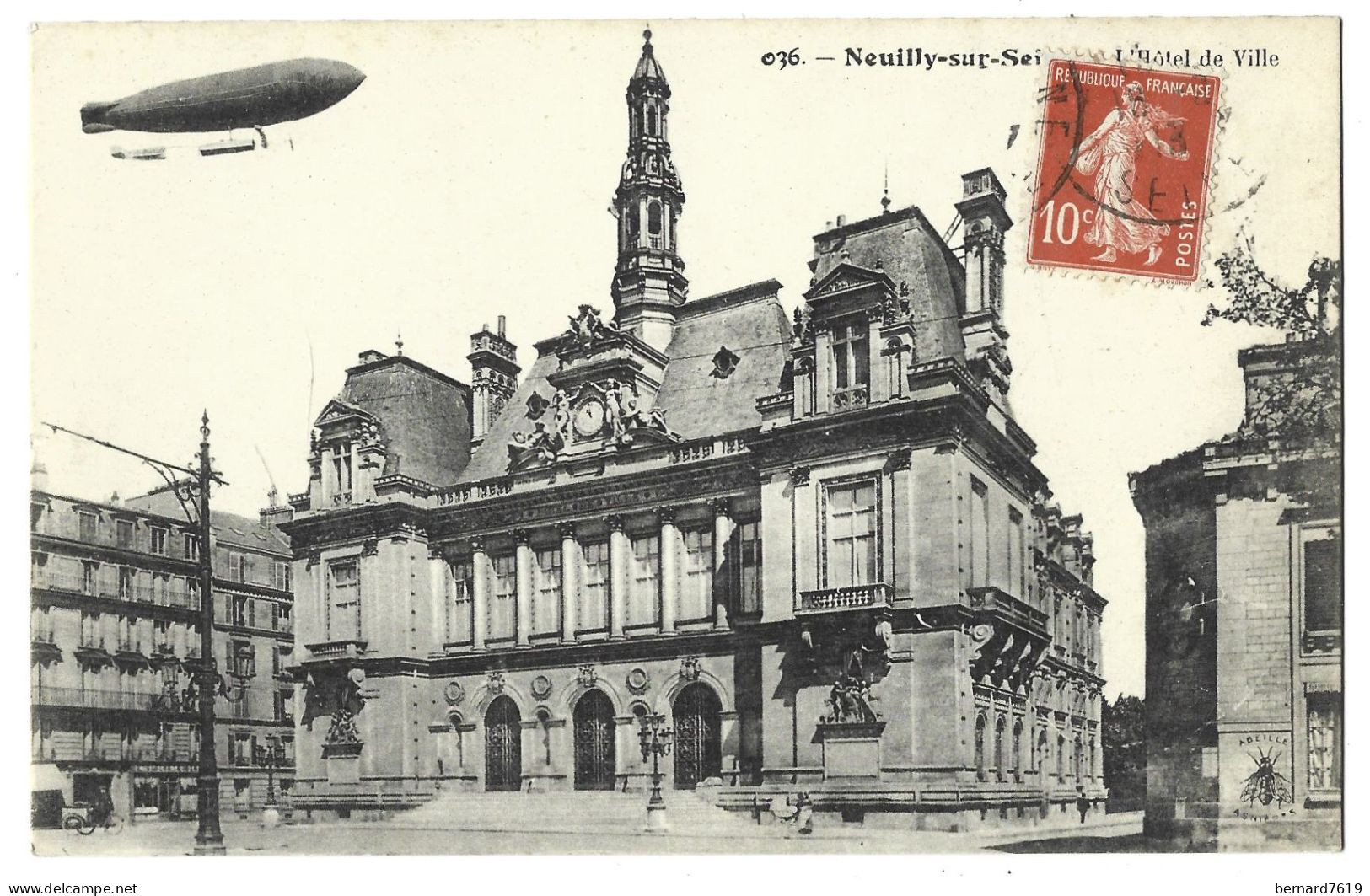 92  Neuilly Sur Seine - L'hotel De Ville - Dirigeable - Neuilly Sur Seine