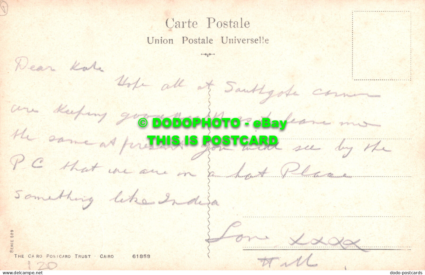 R466042 Alexandrie. Sidy Gaber. The Cairo Postcard Trust. Serie 629 - Monde
