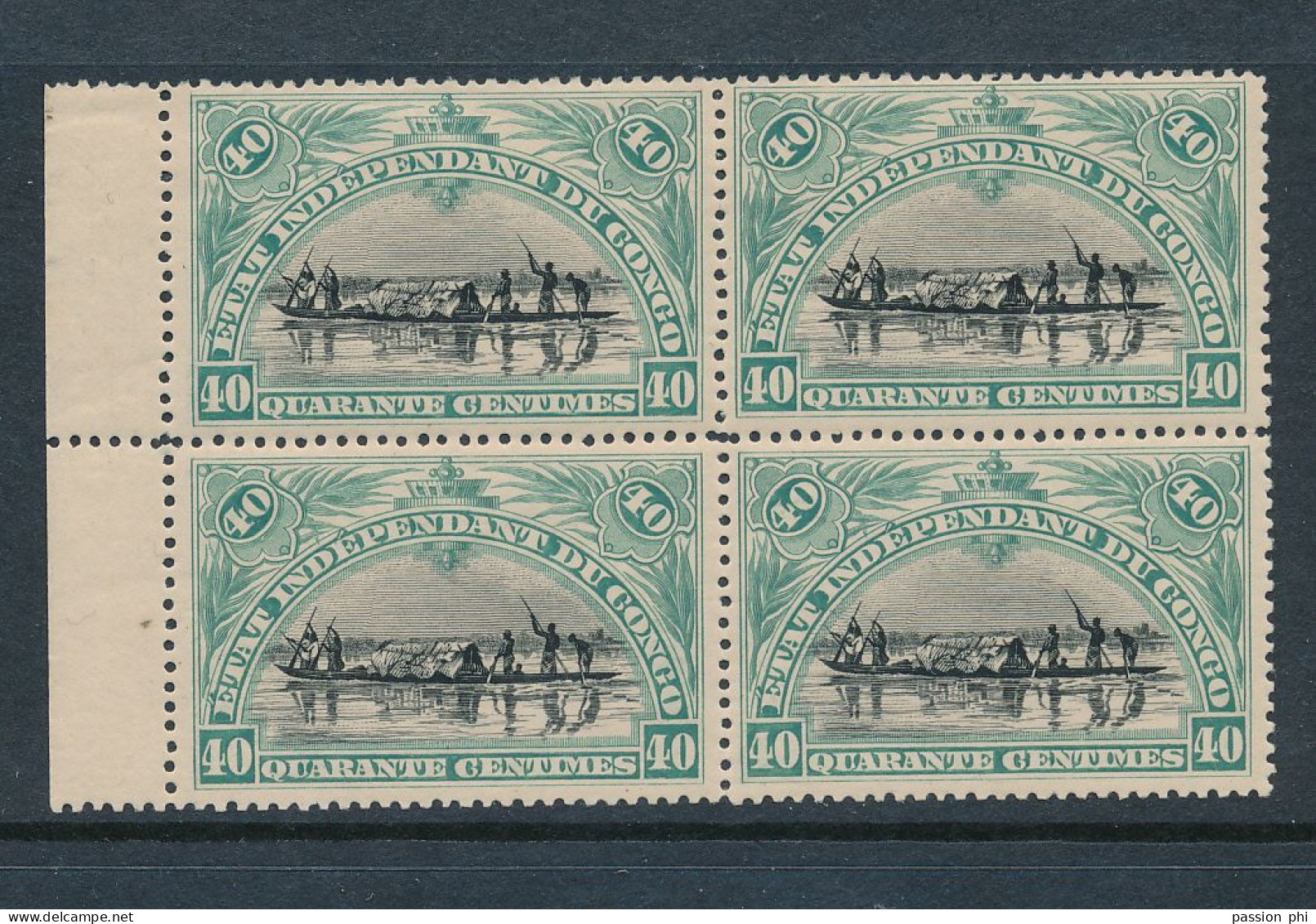 BELGIAN CONGO COB 23 BL.OF 4 ( 2 X MNH + 2 XLH) - Neufs