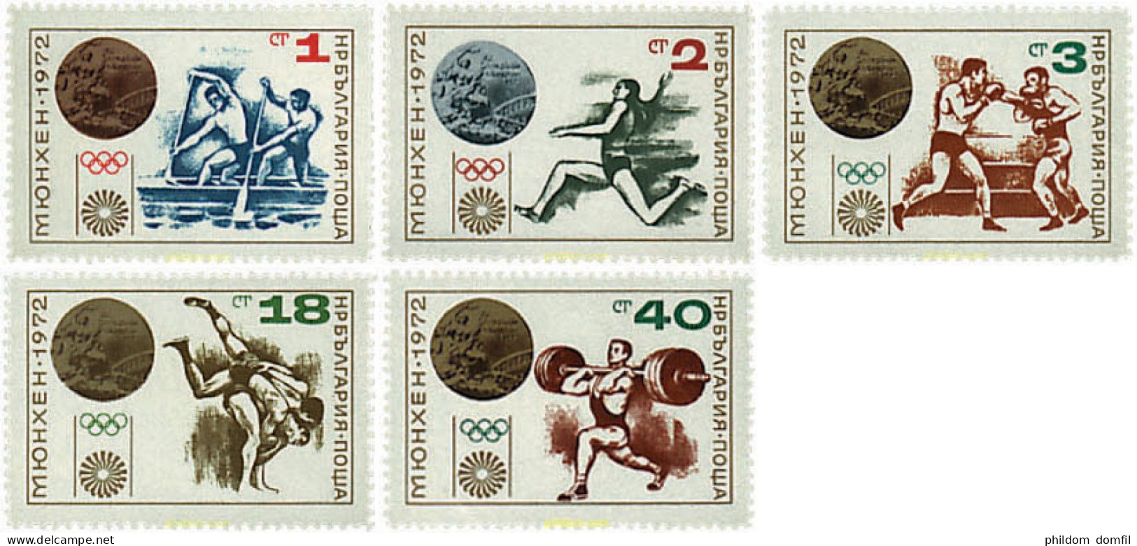 81460 MNH BULGARIA 1972 20 JUEGOS OLIMPICOS VERANO MUNICH 1972 - Unused Stamps