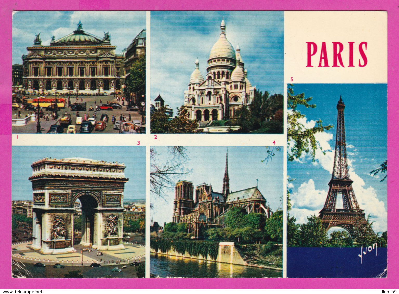 294154 / France PARIS Opera Tour Eiffel PC 1974 USED 0.30+0.50 Fr. Marianne de Béquet ,Marianne de Cheffel Flamme CNIT