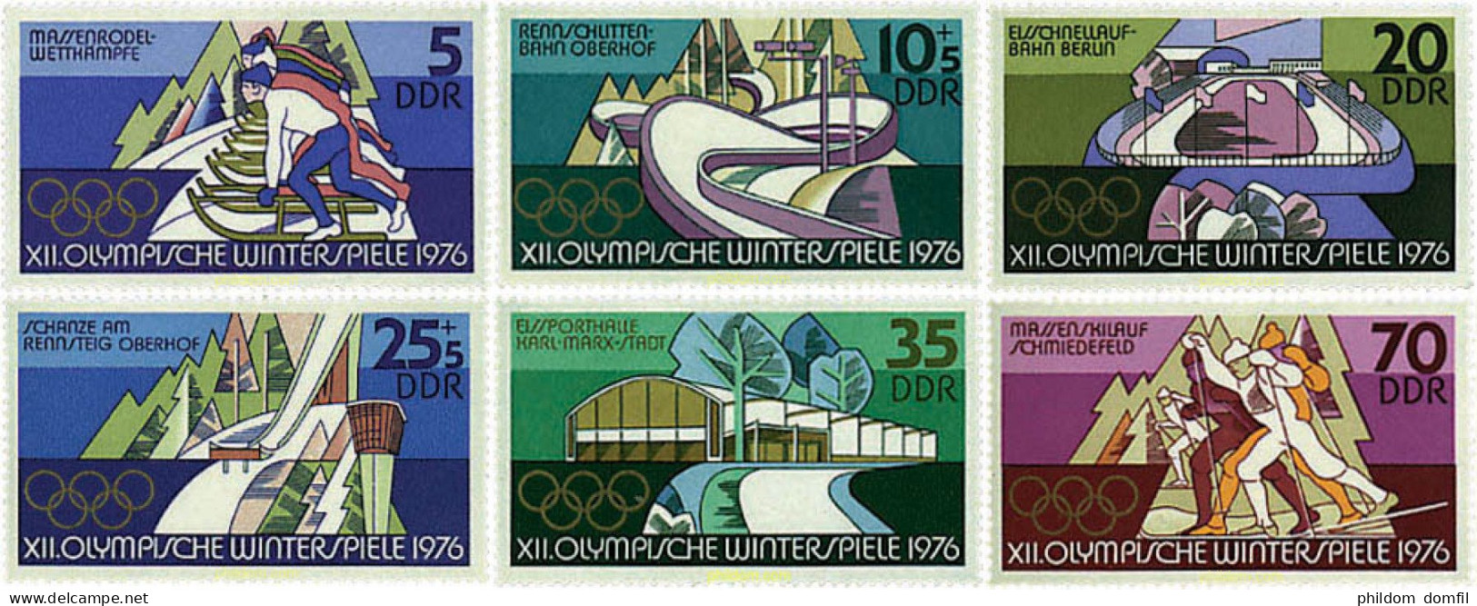 72366 MNH ALEMANIA DEMOCRATICA 1975 12 JUEGOS OLIMPICOS INVIERNO INNSBRUCK 1976 - Ungebraucht