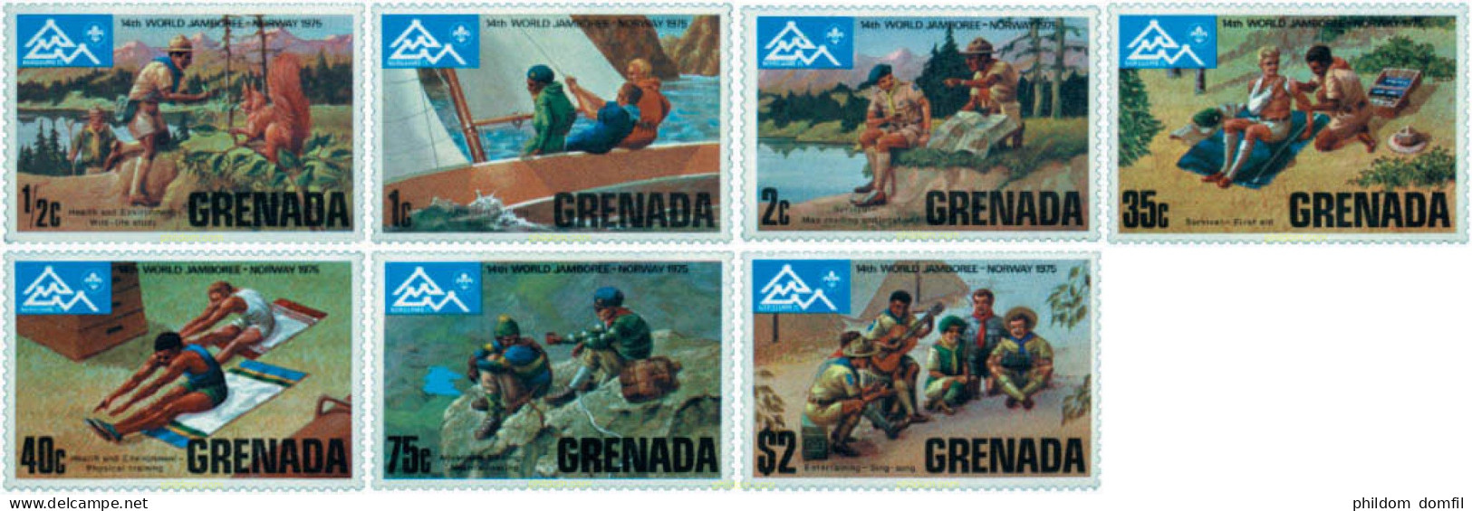 38858 MNH GRANADA 1975 14 JAMBOREE MUNDIAL EN NORUEGA - Grenade (1974-...)