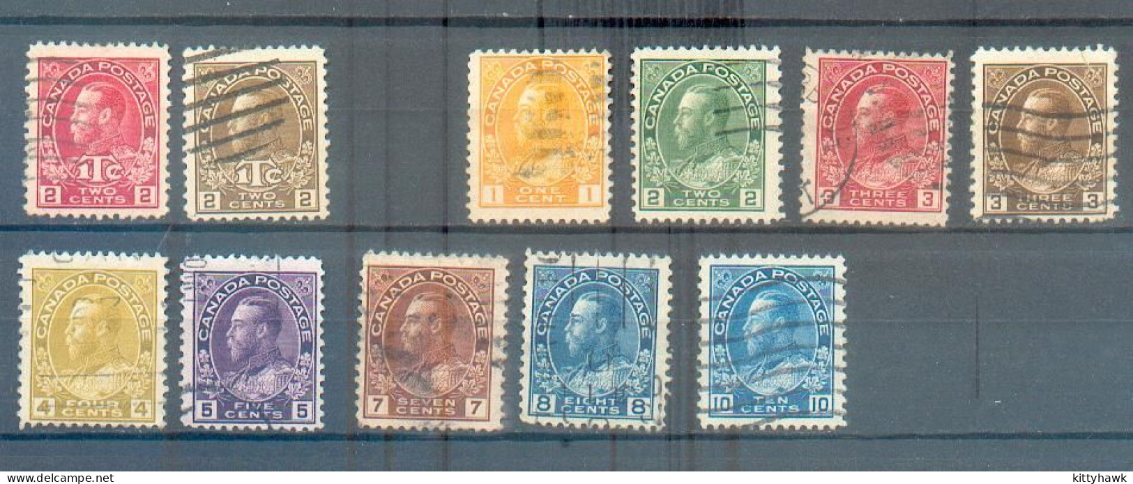 C 155 - CANADA - YT 105-106-108 à 116 ° Obli - Used Stamps