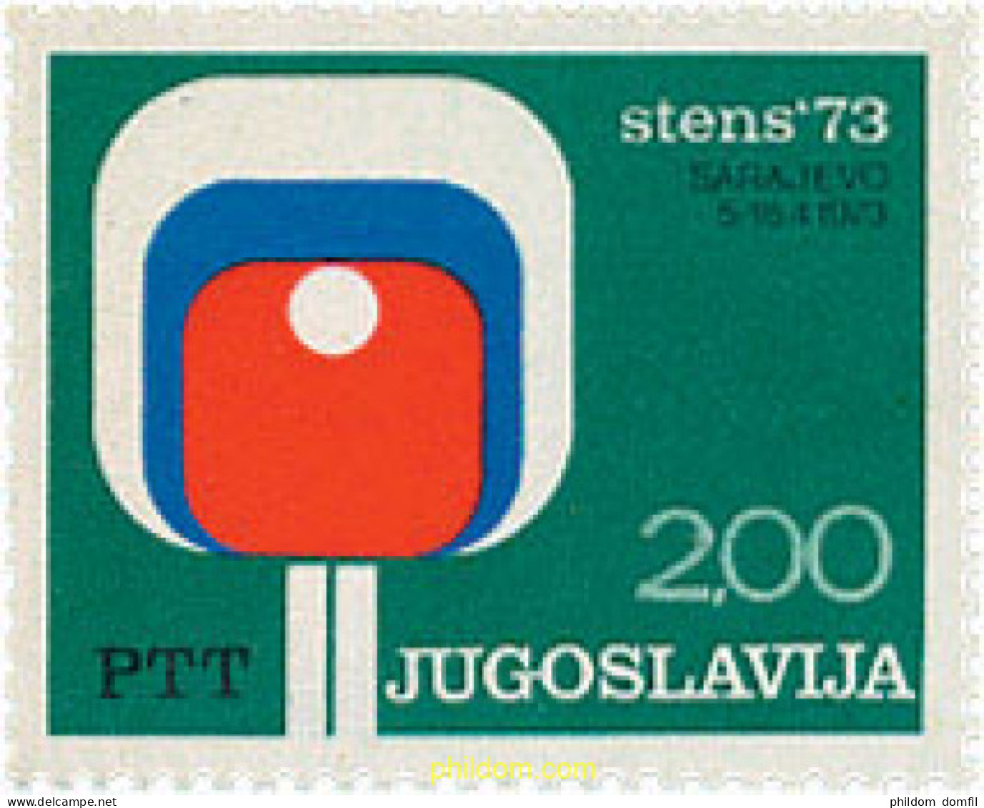 67184 MNH YUGOSLAVIA 1973 CAMPEONATOS DE TENIS DE MESA EN SARAJEVO - Unused Stamps