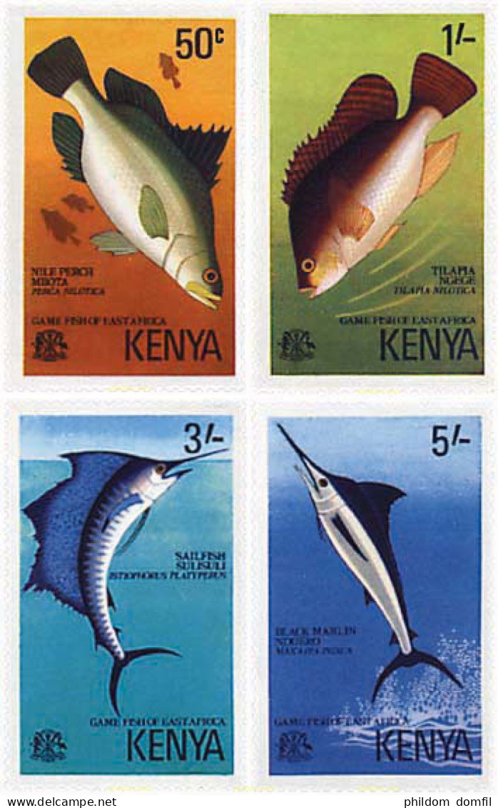 39674 MNH KENIA 1977 PESCA DEPORTIVA - Kenia (1963-...)