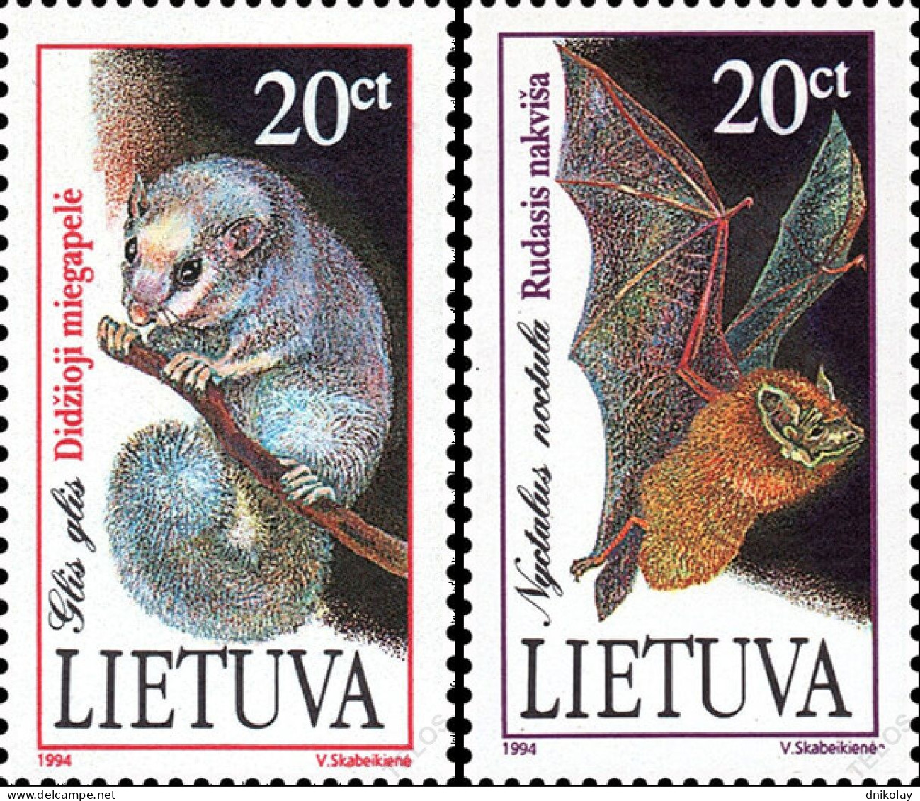 1994 567 Lithuania Mammals MNH - Lithuania