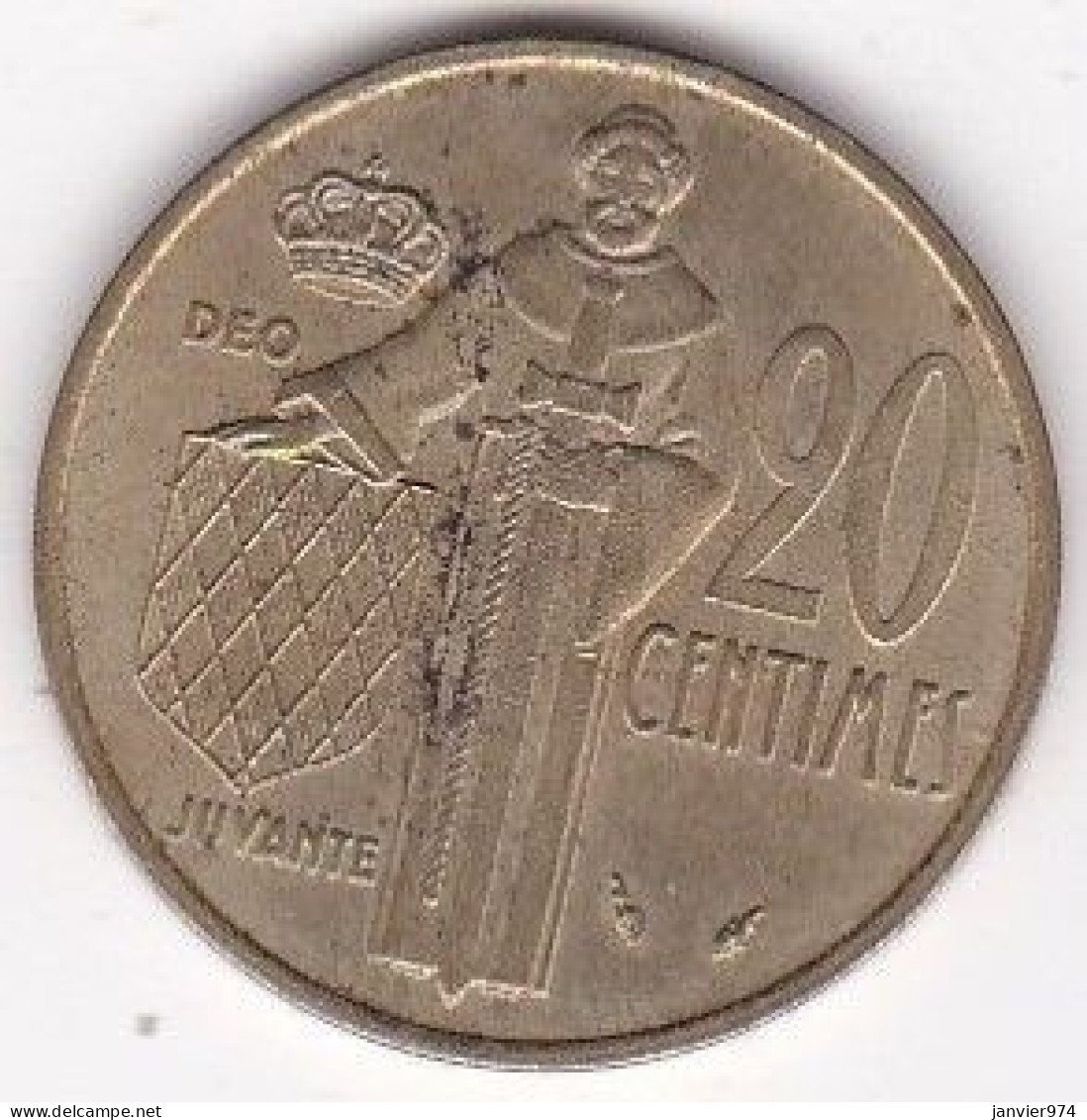 Monaco. 20 Centimes 1976 RAINIER III. Cupro-Nickel - 1960-2001 New Francs