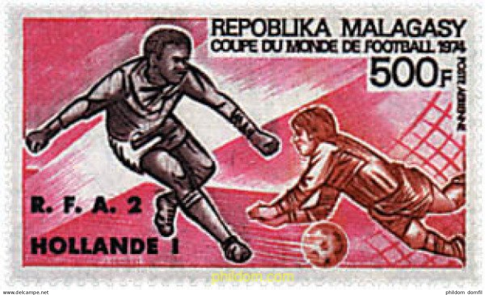 79766 MNH MADAGASCAR 1974 COPA DEL MUNDO DE FUTBOL. ALEMANIA-74. VENCEDORES - Madagascar (1960-...)