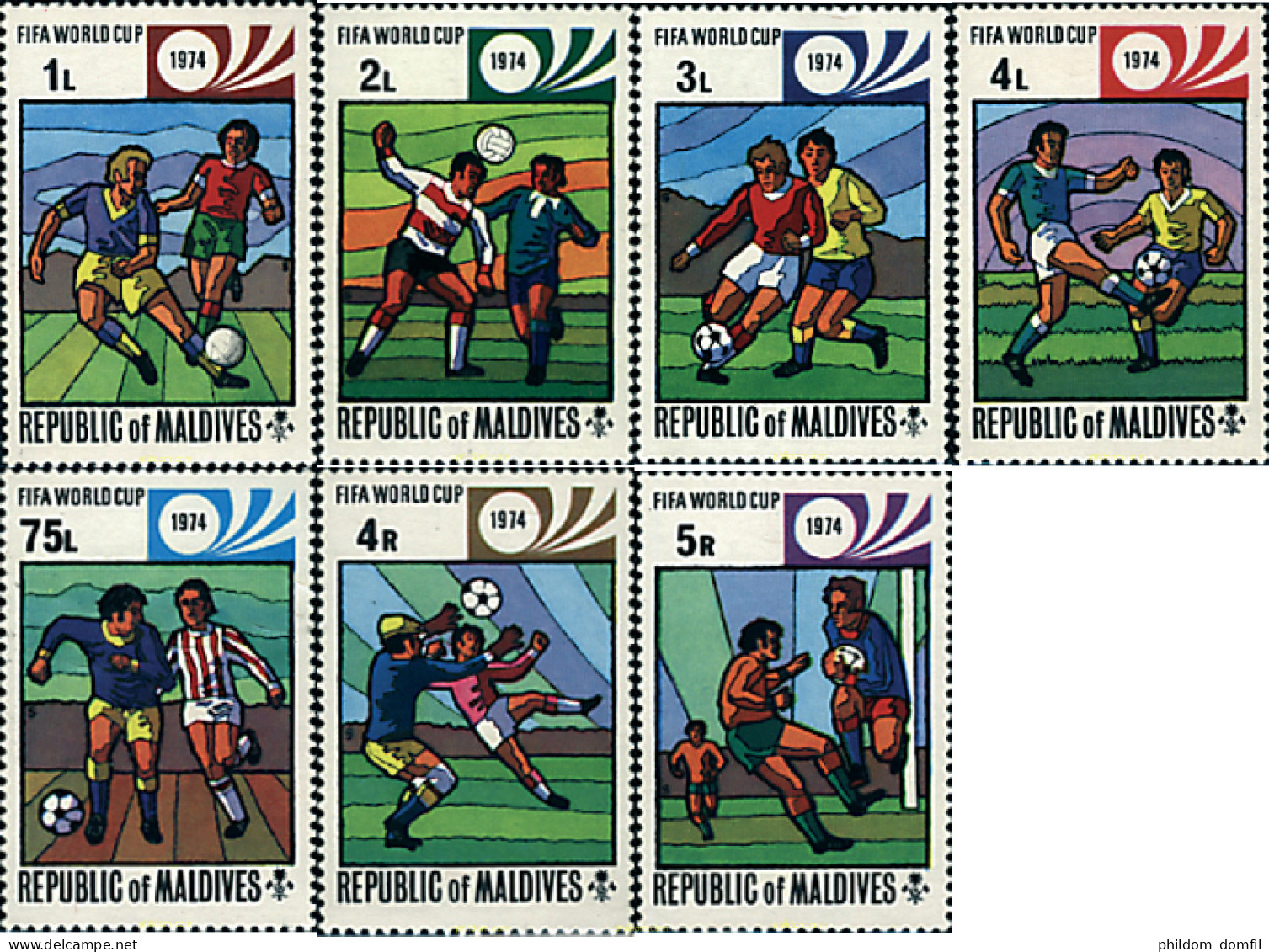 95304 MNH MALDIVAS 1974 COPA DEL MUNDO DE FUTBOL. ALEMANIA-74 - Maldives (1965-...)